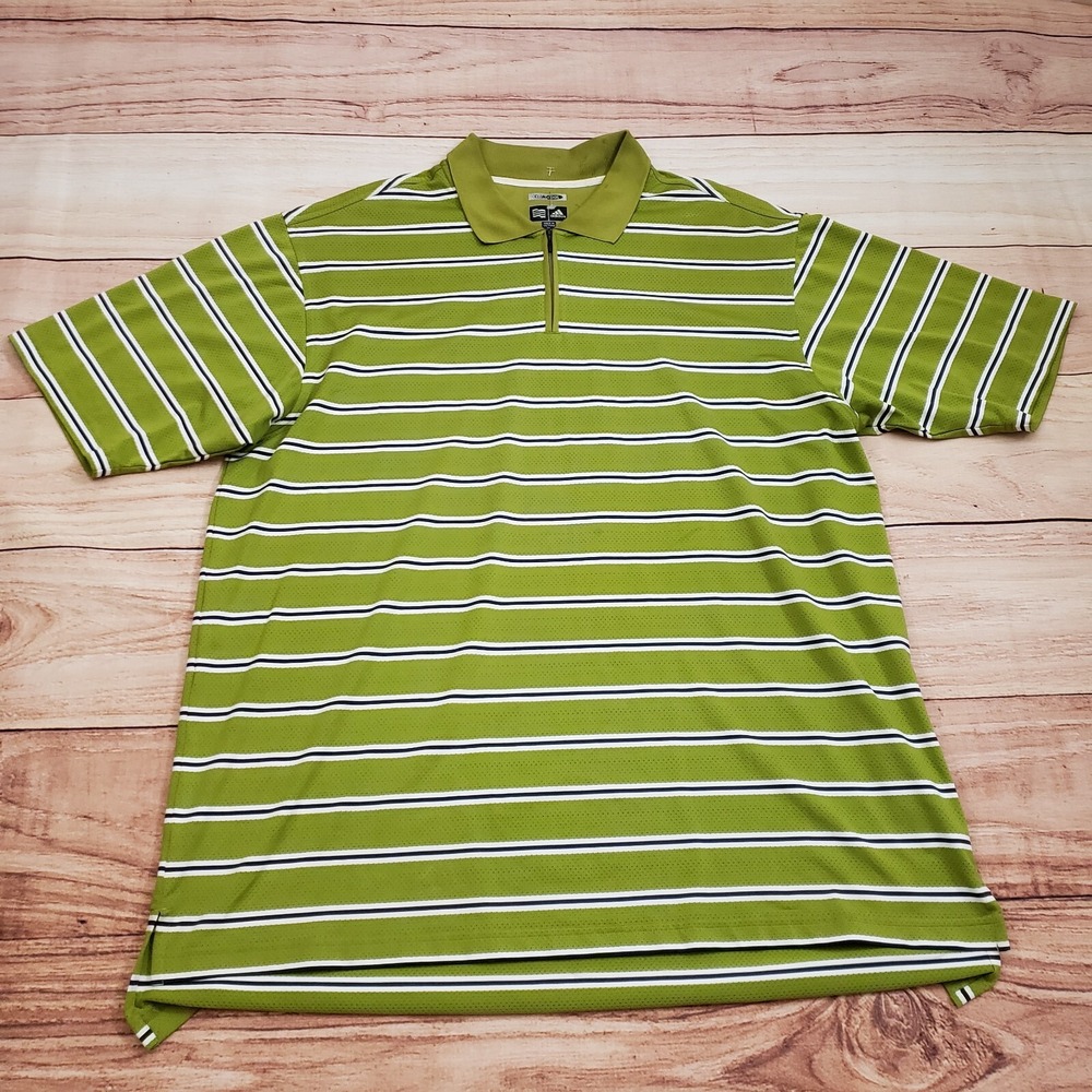 VINTAGE Adidas Polo Shirt Men Extra Large Green Outdoor Golf Golfing Breathable*